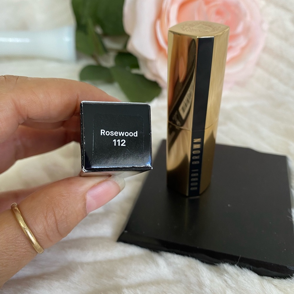 Bobbi Brown Luxe Lipstick Rosewood 112 Skincare Infused Rich Satin Finish - Picture 9 of 9